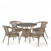 Комплект плетеной мебели Лион-1A T220CT/Y32-W53 Brown,Light brown,Latte 4Pcs (4+1)
